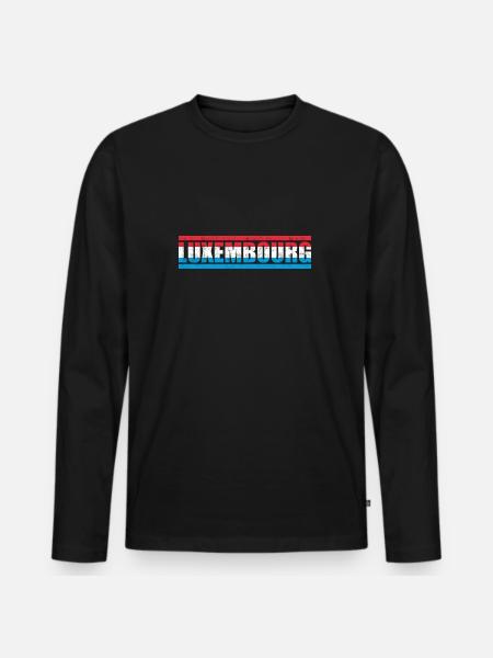 Luxembourg - Men's Premium Organic Long Sleeve Shirt - black