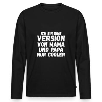 Fils Fils Fils - T-shirt manches longues Premium bio Homme - noir - Devant - Nico (187cm)