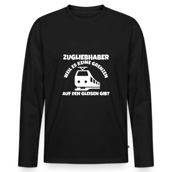 Model Railroad Model Train Train Railroad Railroad Railroad Railroad Model Train Model Train Model T - Men's Premium Organic Long Sleeve Shirt - black - Front - Nico (187cm)