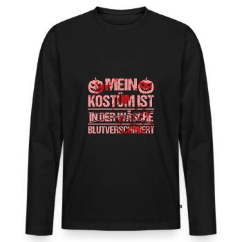 My costume is smeared with blood in the laundry - Men's Premium Organic Long Sleeve Shirt - black - Front - Nico (187cm)