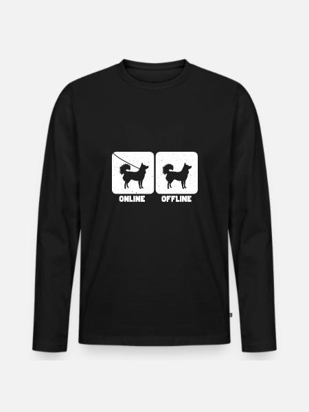 Alaskan Klee Kai - Männer Premium Bio Langarmshirt - Schwarz