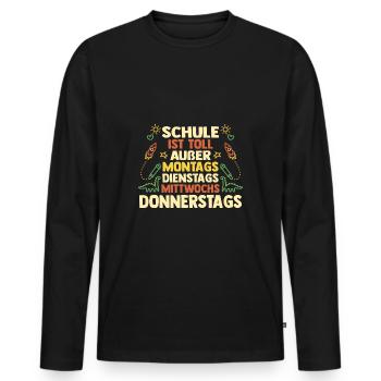 Kindergarten graduates school start school child enrollment - Men's Premium Organic Long Sleeve Shirt - black - Front - Nico (187cm)