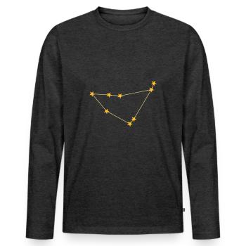 Constellation Capricorn - Men's Premium Organic Long Sleeve Shirt - heather anthracite - Front - Nico (187cm)