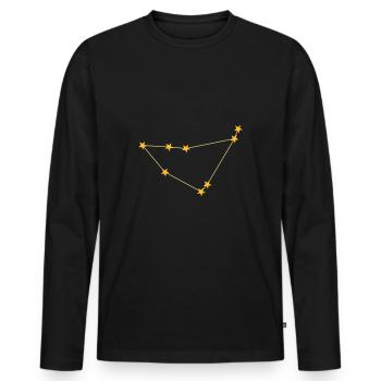 Sternbild Steinbock - Männer Premium Bio Langarmshirt - Schwarz - Vorne - Nico (187cm)