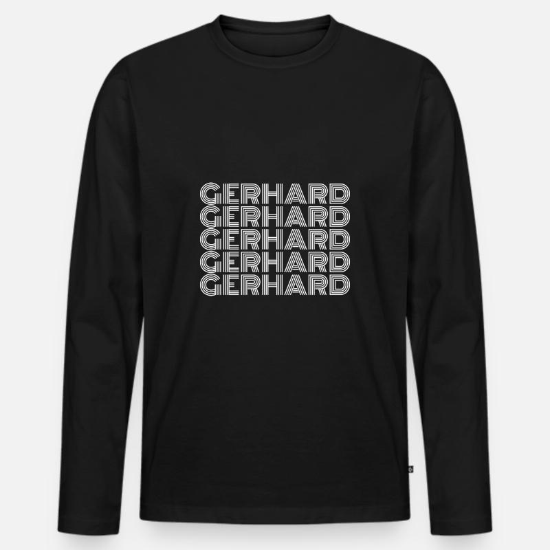 Gerhard - T-shirt manches longues Premium bio Homme - noir