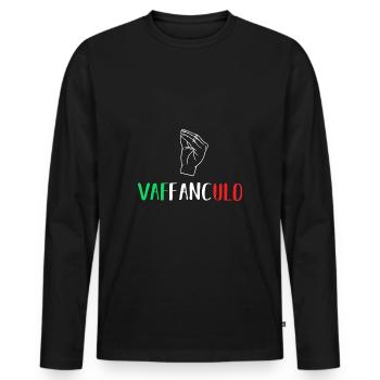Italien Italiener Vaffanculo - Männer Premium Bio Langarmshirt - Schwarz - Vorne - Nico (187cm)