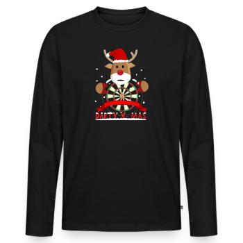 Darty X mas - Men's Premium Organic Long Sleeve Shirt - black - Front - Nico (187cm)