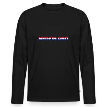 Netherlands - Men's Premium Organic Long Sleeve Shirt - black - Front - Nico (187cm)