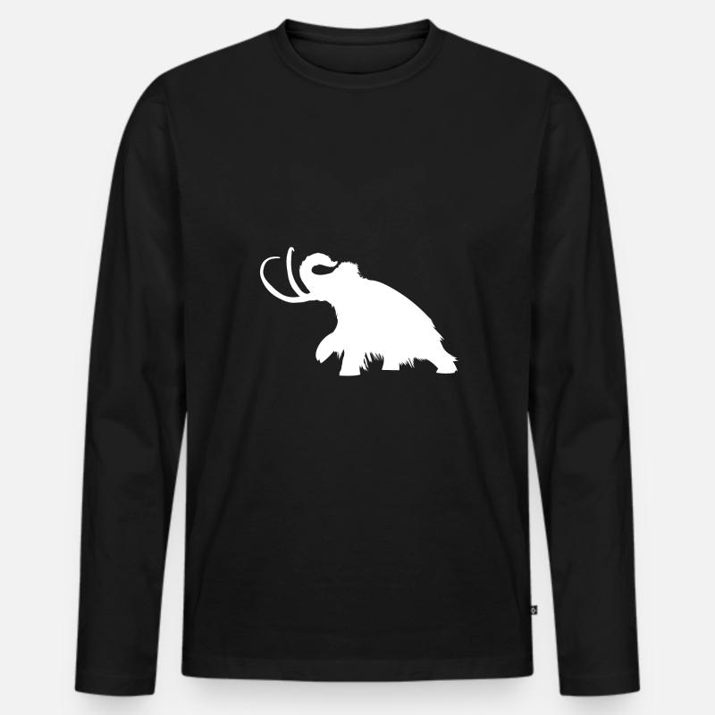 Mammut silhouette - Männer Premium Bio Langarmshirt - Schwarz