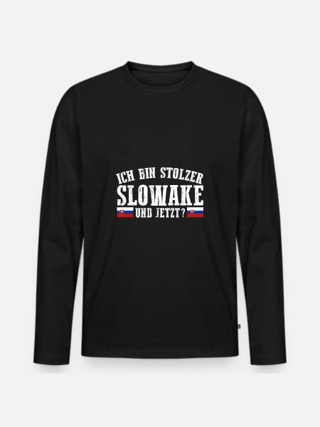 Slovakia Slovakia - Men's Premium Organic Long Sleeve Shirt - black