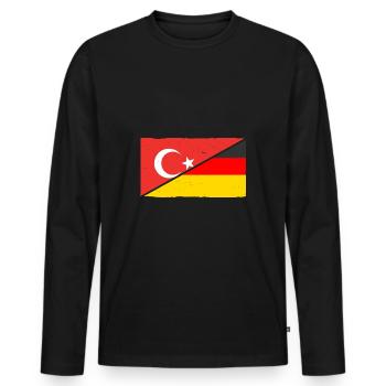 Turks Germany Turkey - Men's Premium Organic Long Sleeve Shirt - black - Front - Nico (187cm)