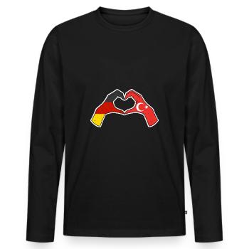 Turks Germany Turkey - Men's Premium Organic Long Sleeve Shirt - black - Front - Nico (187cm)
