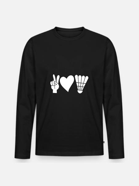 Federball Badminton - Men's Premium Organic Long Sleeve Shirt - black