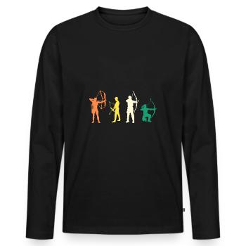 Archer Evolution Archery - Men's Premium Organic Long Sleeve Shirt - black - Front - Nico (187cm)