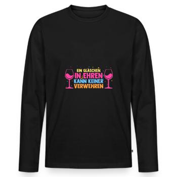 Karnevalskostüm Fasching Karneval - Männer Premium Bio Langarmshirt - Schwarz - Vorne - Nico (187cm)