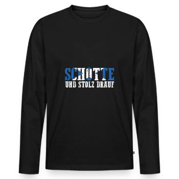 Scots Scottish Scotland - Men's Premium Organic Long Sleeve Shirt - black - Front - Nico (187cm)