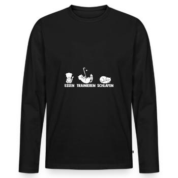 Field Hockey Players Field Hockey - Men's Premium Organic Long Sleeve Shirt - black - Front - Nico (187cm)
