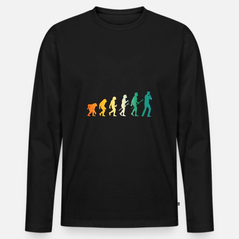 Harmonika Evolution Mundharmonika - Männer Premium Bio Langarmshirt - Schwarz
