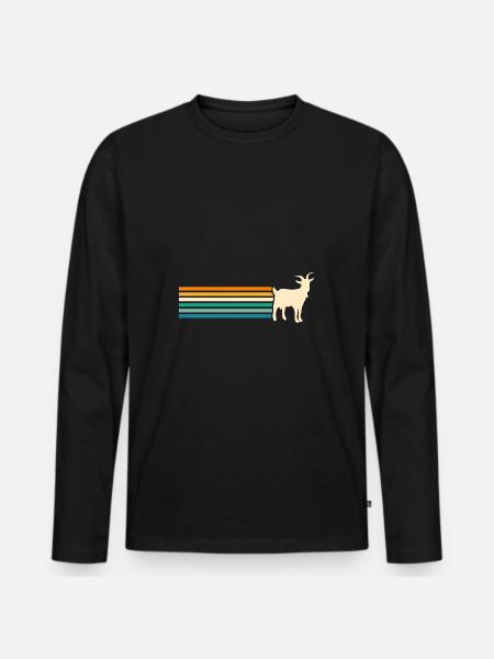 Goats - Men's Premium Organic Long Sleeve Shirt - black