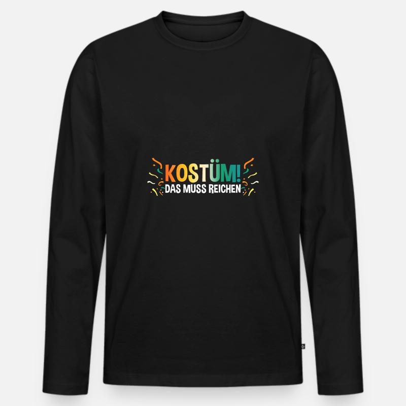 Jecken Fasching Karneval - Männer Premium Bio Langarmshirt - Schwarz