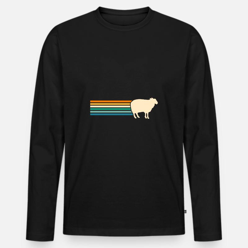 Schäfer Schaf - Männer Premium Bio Langarmshirt - Schwarz
