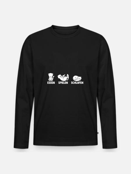 Federball Badminton - Men's Premium Organic Long Sleeve Shirt - black