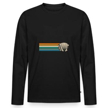 Accordion Player Accordion - Men's Premium Organic Long Sleeve Shirt - black - Front - Nico (187cm)