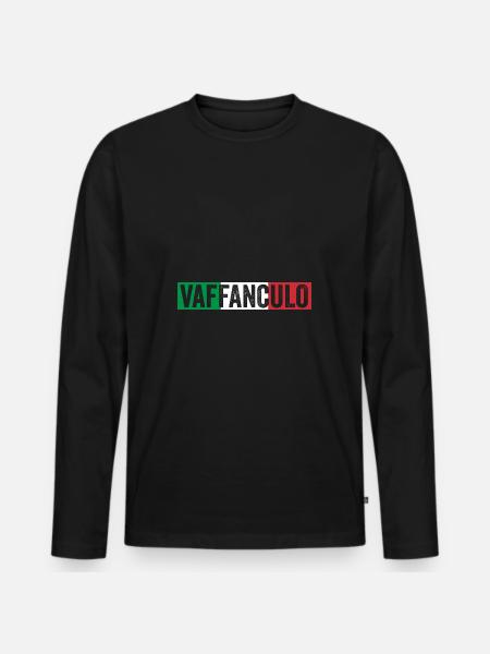 Italy Italian Vaffanculo - Men's Premium Organic Long Sleeve Shirt - black