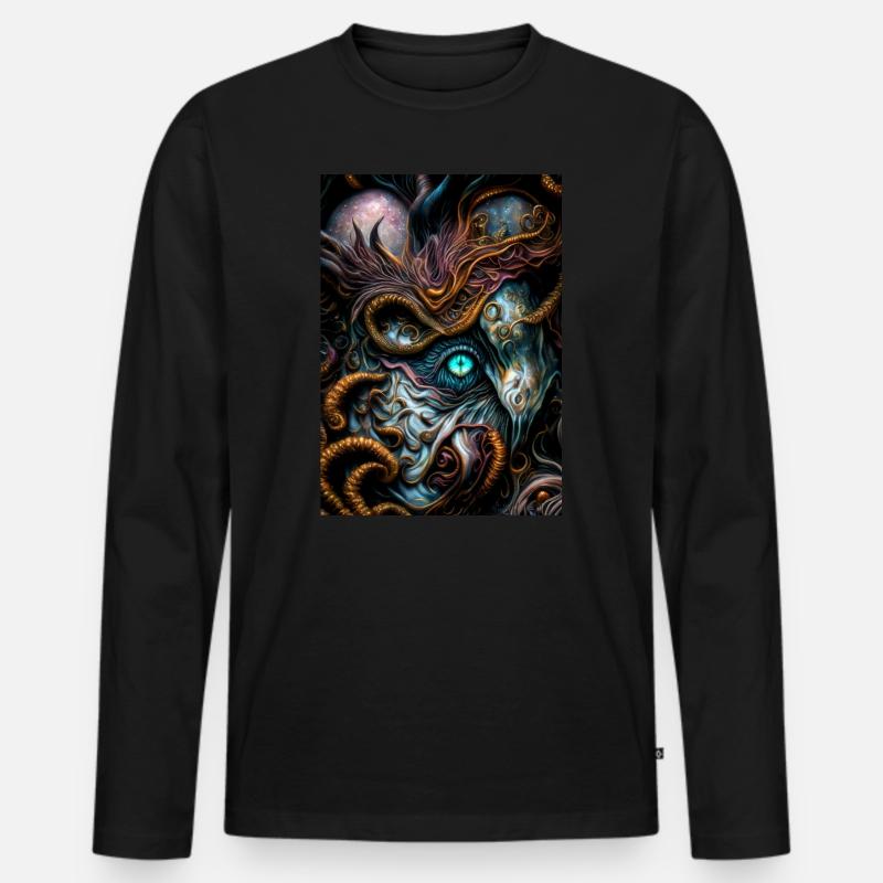 Augenblick III - Männer Premium Bio Langarmshirt - Schwarz