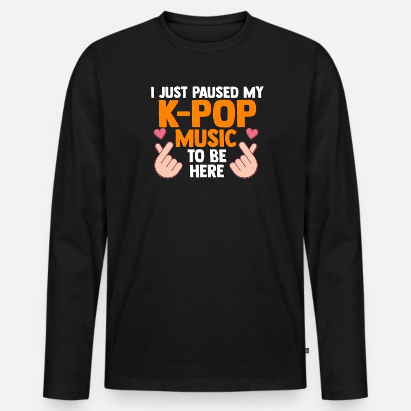 K-Pop K-Pop Geschenk - Männer Premium Bio Langarmshirt - Schwarz