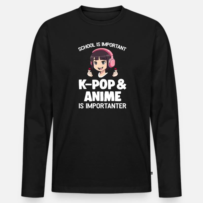 K-Pop-K-Pop-Merch K-Pop-Waren Geschenk - Männer Premium Bio Langarmshirt - Schwarz