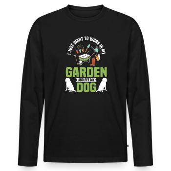 Plants, gardening, plants - Men's Premium Organic Long Sleeve Shirt - black - Front - Nico (187cm)