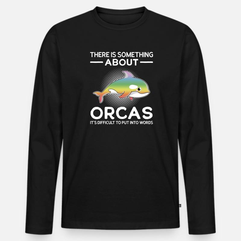 Orca Orca Tiergeschenk - Männer Premium Bio Langarmshirt - Schwarz