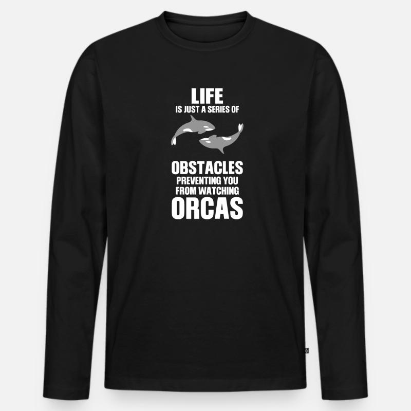 Orca Orca Tiergeschenk - Männer Premium Bio Langarmshirt - Schwarz