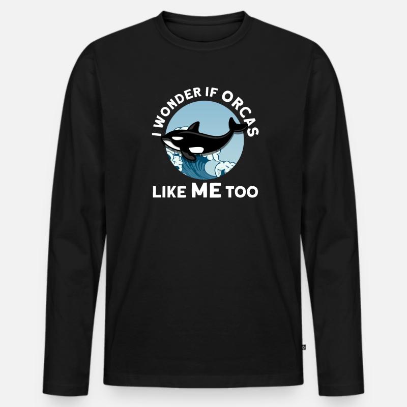 Orca Orca Tiergeschenk - Männer Premium Bio Langarmshirt - Schwarz