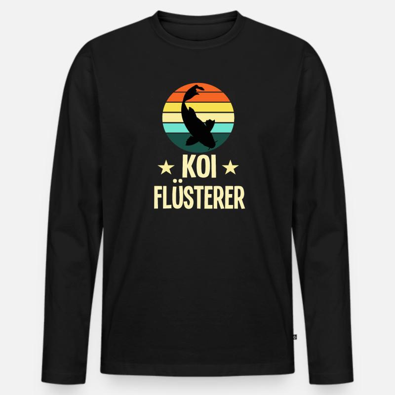Kois Flüsterer Koi Besitzer Geschenk - Männer Premium Bio Langarmshirt - Schwarz