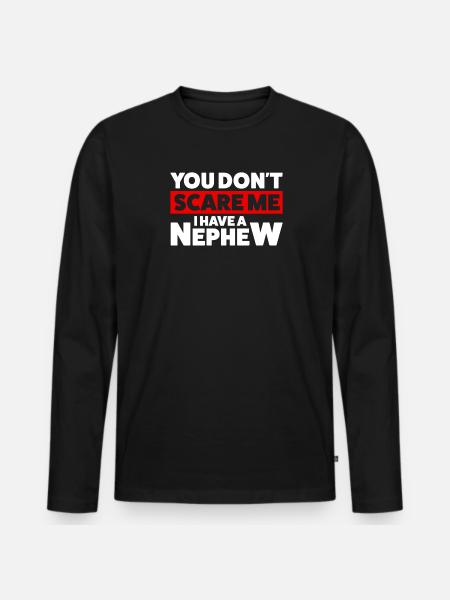 Uncle Nephew Uncle Nephew Gift - Men's Premium Organic Long Sleeve Shirt - black