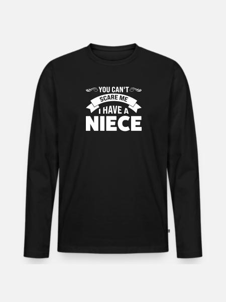 Uncle Niece Uncle Niece Gift - Men's Premium Organic Long Sleeve Shirt - black