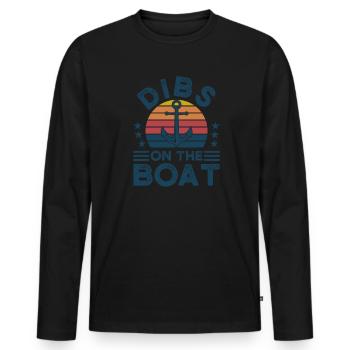 Kapitän Kapitäne Bootfahren Geschenk - Männer Premium Bio Langarmshirt - Schwarz - Vorne - Nico (187cm)