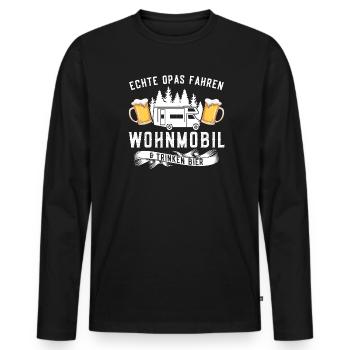 Campen Bier Camping & bier Bier Geschenk - Männer Premium Bio Langarmshirt - Schwarz - Vorne - Nico (187cm)