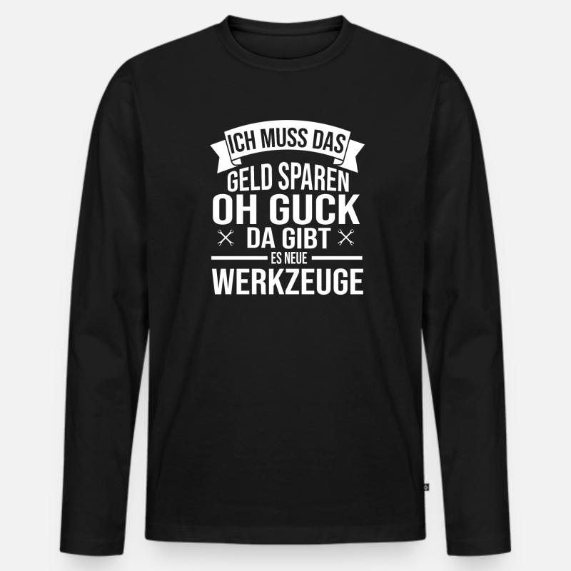 Kfz-Mechaniker Schrauber Schrauber Geschenk - Männer Premium Bio Langarmshirt - Schwarz