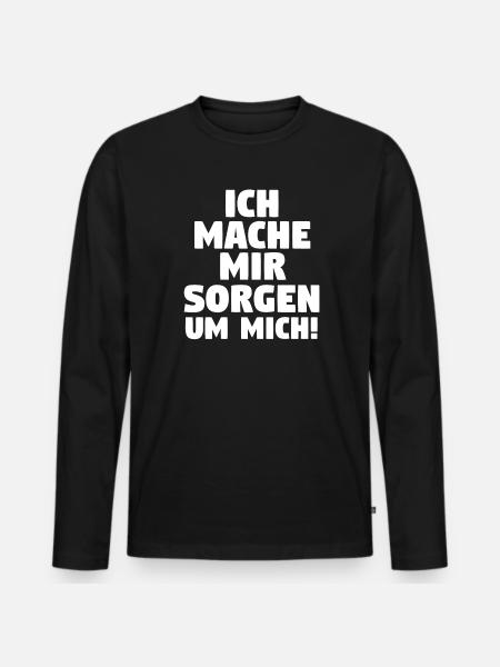 Sarkasmus Spruch Sarkastisch Geschenk - Männer Premium Bio Langarmshirt - Schwarz