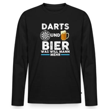 Fisch Fischer Angler angeln Geschenk - Männer Premium Bio Langarmshirt - Schwarz - Vorne - Nico (187cm)