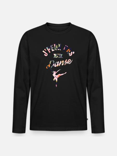 J'Peux Pas J'Ai Danse - T-shirt manches longues Premium bio Homme - noir