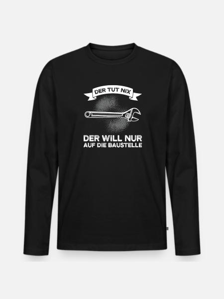 Techniker Beruf Ingenieur Geschenk - Männer Premium Bio Langarmshirt - Schwarz