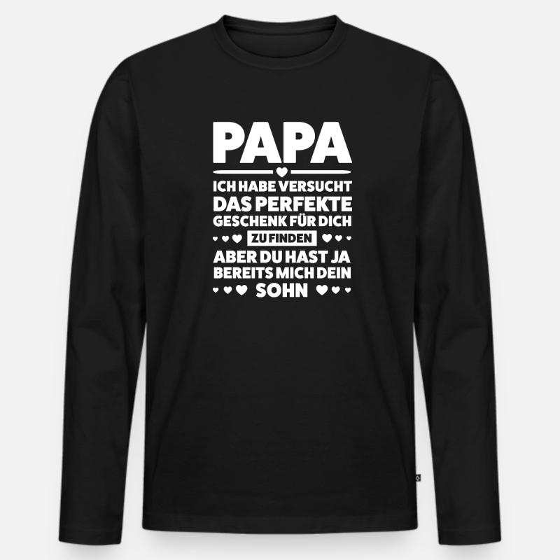 Opa Enkelkind Enkelkinder Geschenk - Männer Premium Bio Langarmshirt - Schwarz