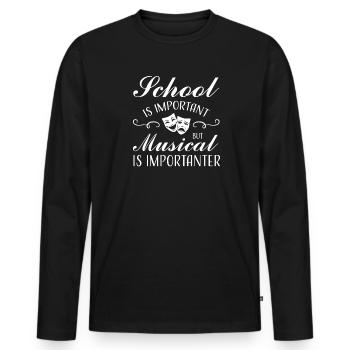 Theater Broadway-Musical Geschenk - Männer Premium Bio Langarmshirt - Schwarz - Vorne - Nico (187cm)