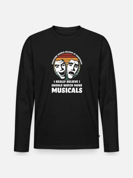 Theater Broadway-Musical Geschenk - Männer Premium Bio Langarmshirt - Schwarz