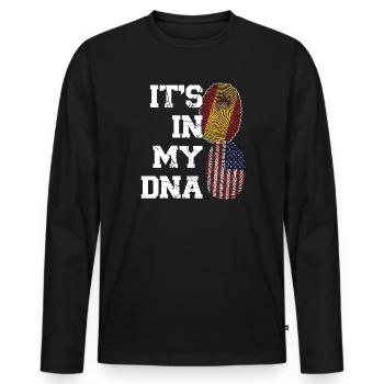 Spanisch Spanien Spanische Wurzeln Geschenk - Männer Premium Bio Langarmshirt - Schwarz - Vorne - Nico (187cm)