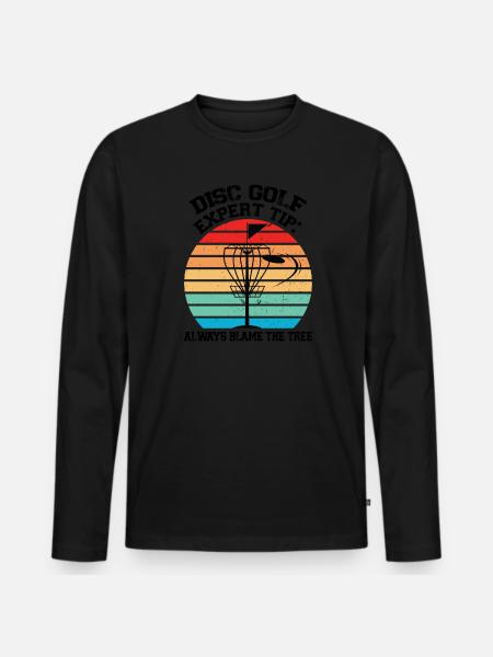 Discgolfer Discgolf Discgolfing Geschenk - Männer Premium Bio Langarmshirt - Schwarz